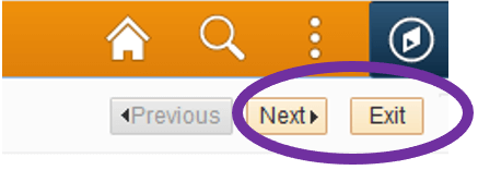 SIS screenshot of previous/next buttons or exit button on the top right.
