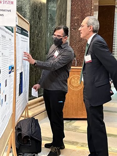 Chancellor disussing research 
