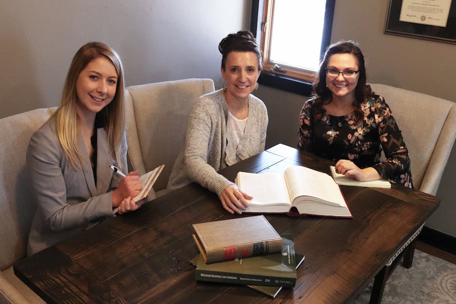 UW-Green Bay student interns doing paralegal work at a local law office