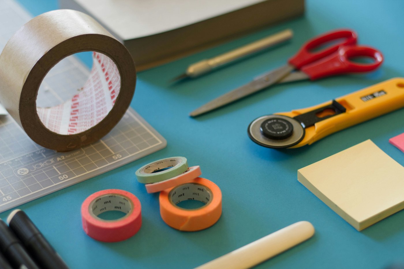 a table covered in tools